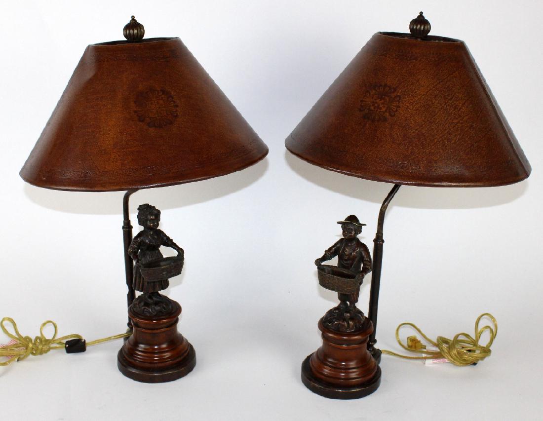 Pair Theodore Alexander figural lamps (1 of 6)