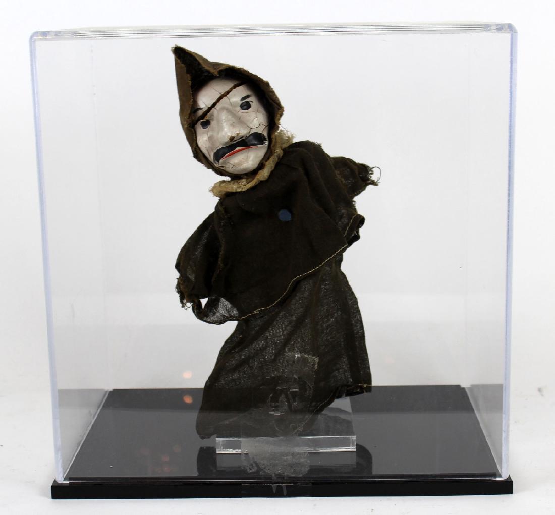 19th century English puppet in lucite display case (1 of 3)