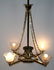 French Art Deco brass chandelier