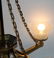 French Art Deco brass chandelier - 5