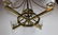 French Art Deco brass chandelier - 8