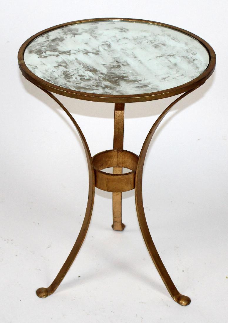 Round mirrored top side table (1 of 3)
