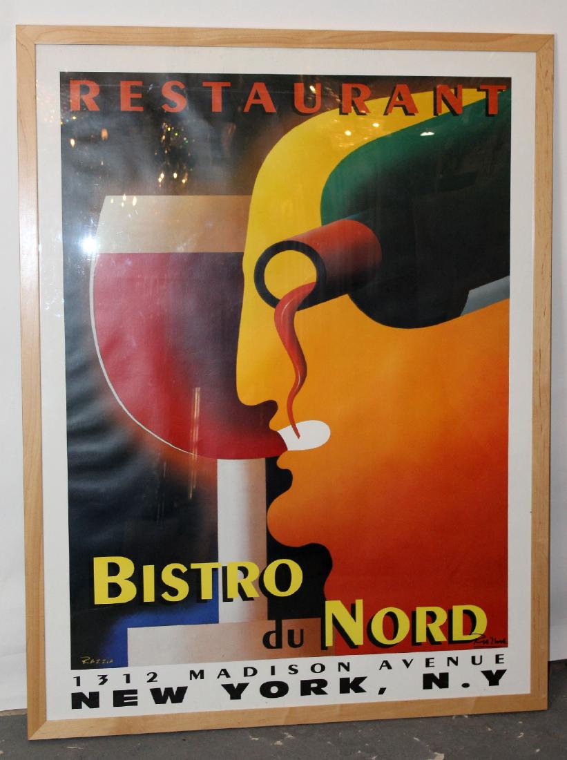 Large scale Bistro du Nord framed poster (1 of 3)