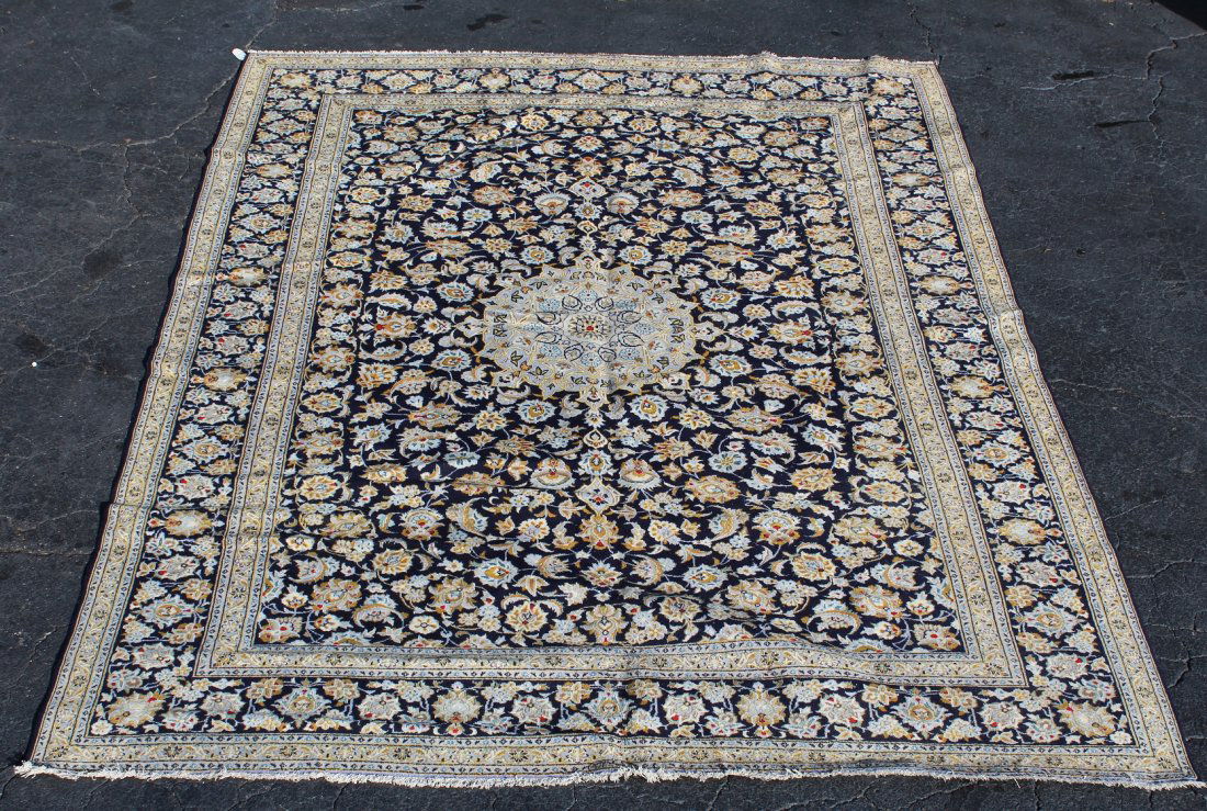 10 x 13' Persian Kashan wool rug (1 of 5)