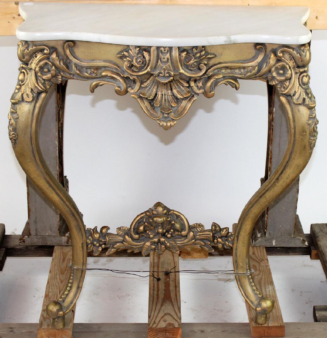 Louis XV wall mount gilt console (1 of 4)