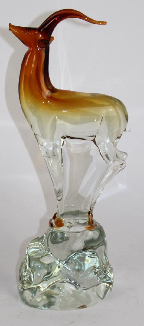 Vintage Murano glass sculpture of a gazelle (1 of 4)