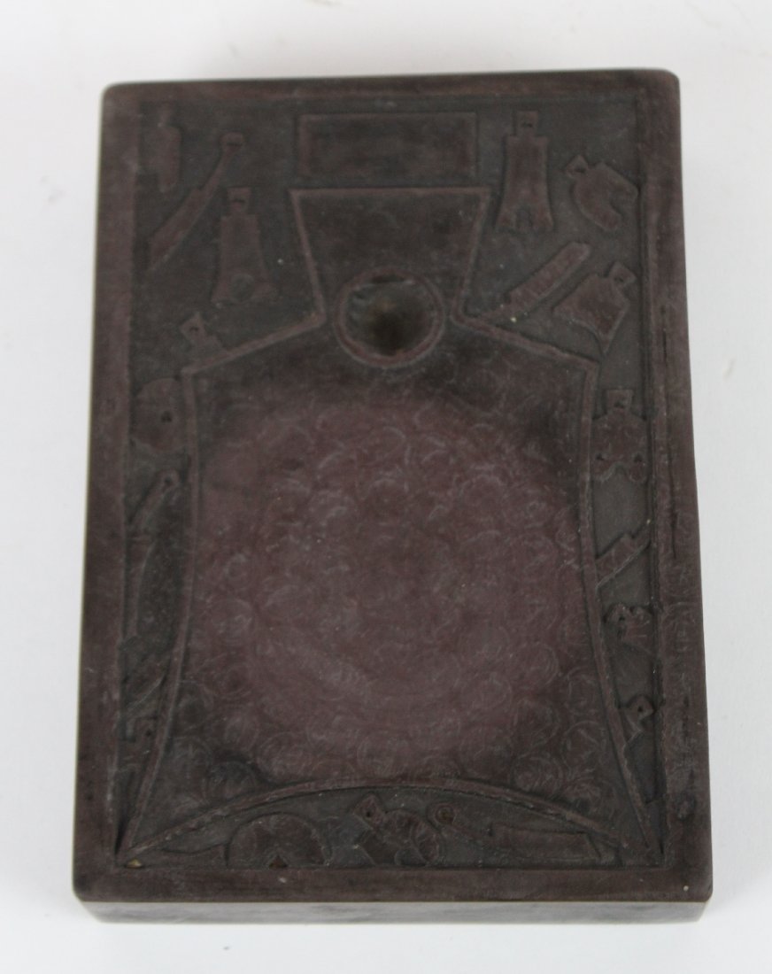 Chinese inkstone: Chinese inkstone. 7"l x 5"w x 1 1/2"h