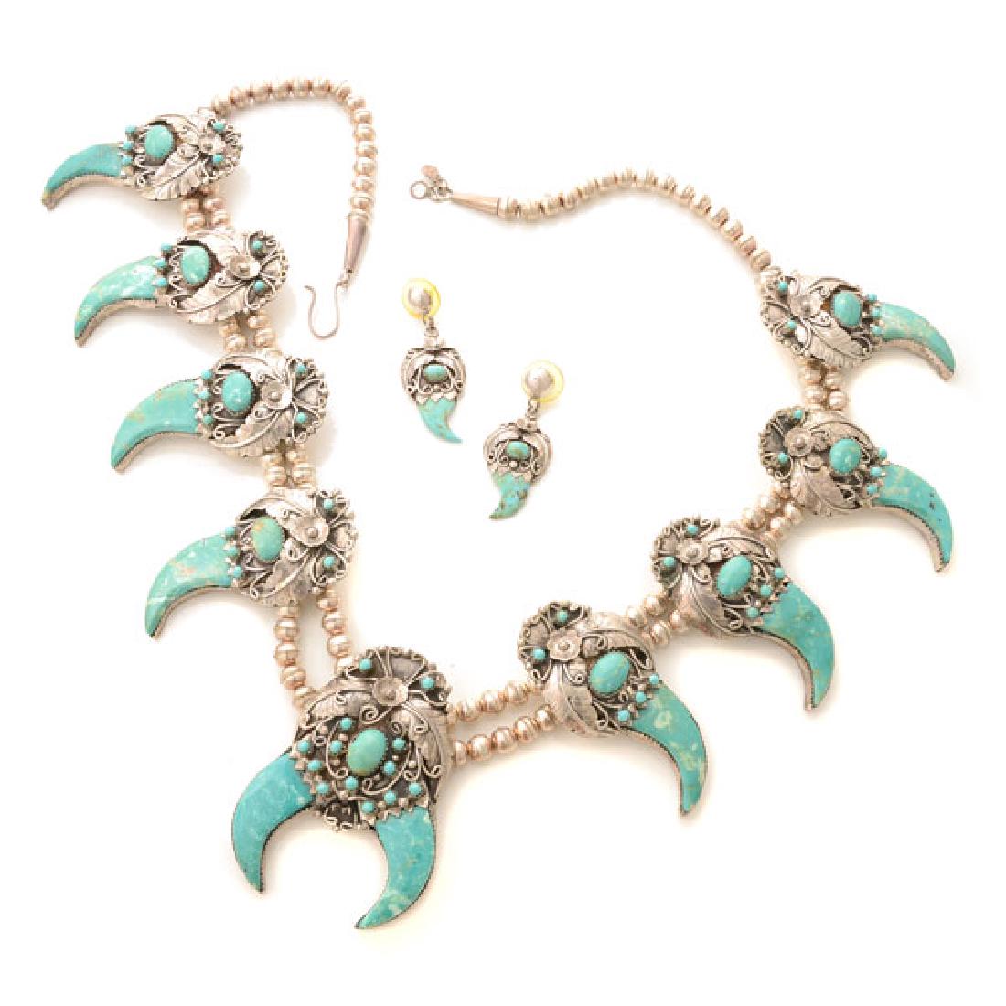 Native American Chrysocolla-in-Chalcedony, Sterling (1 of 5)