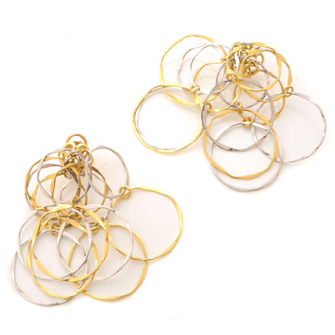 Pair of 14k Yellow and White Gold Earrings. (1 of 4)