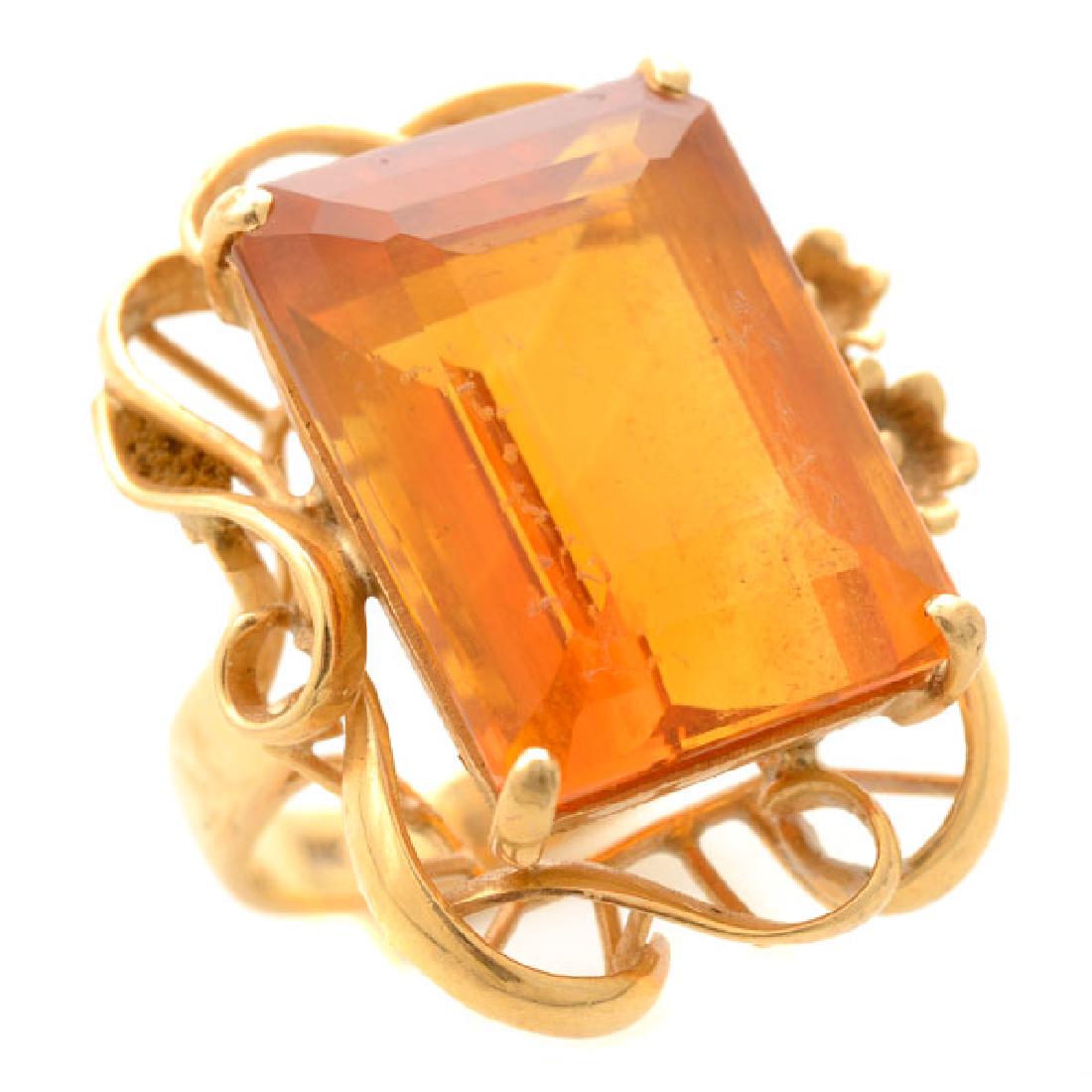 Citrine, 14k Yellow Gold Ring. (1 of 4)