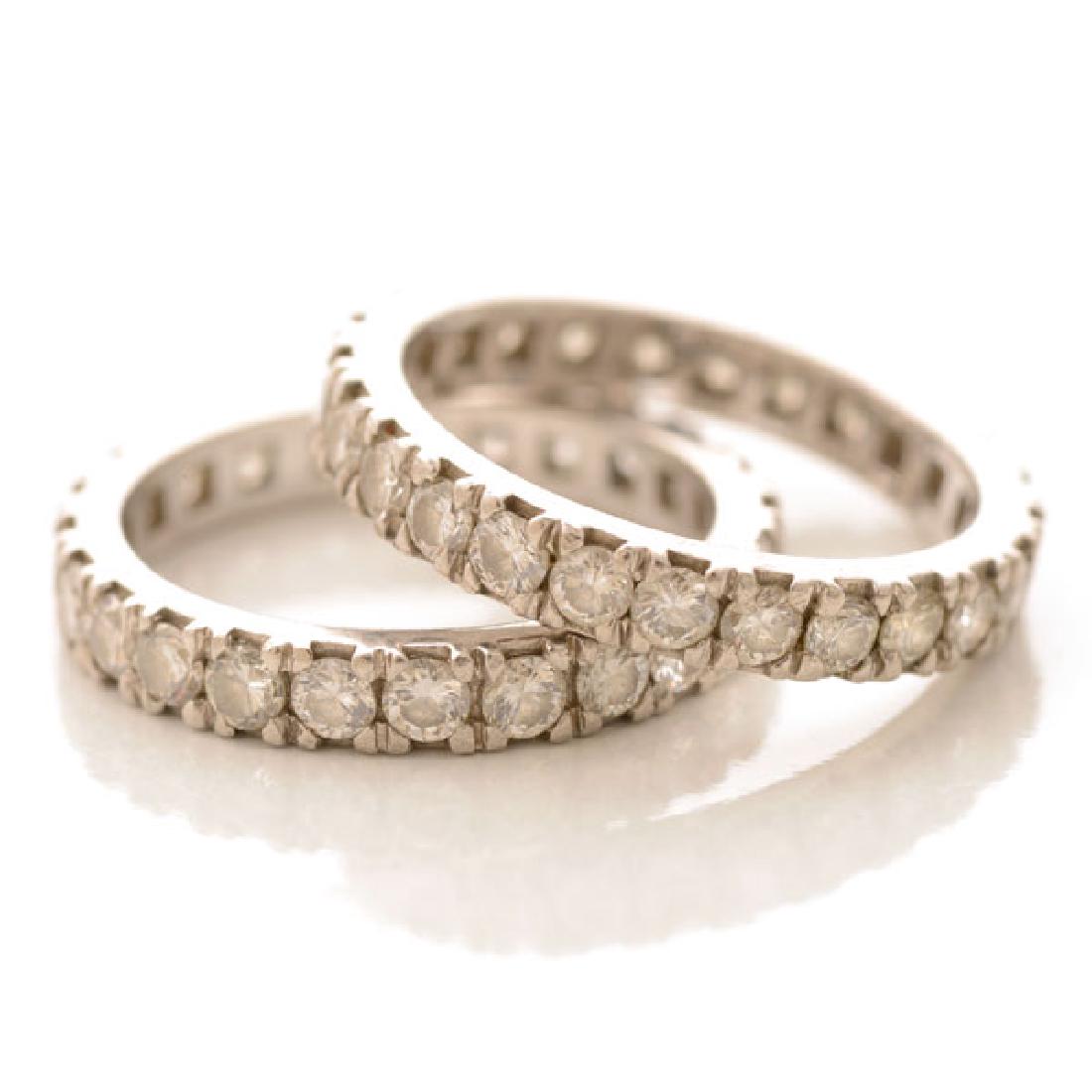 Collection of Two Matching Diamond, Platinum Eternity (1 of 4)