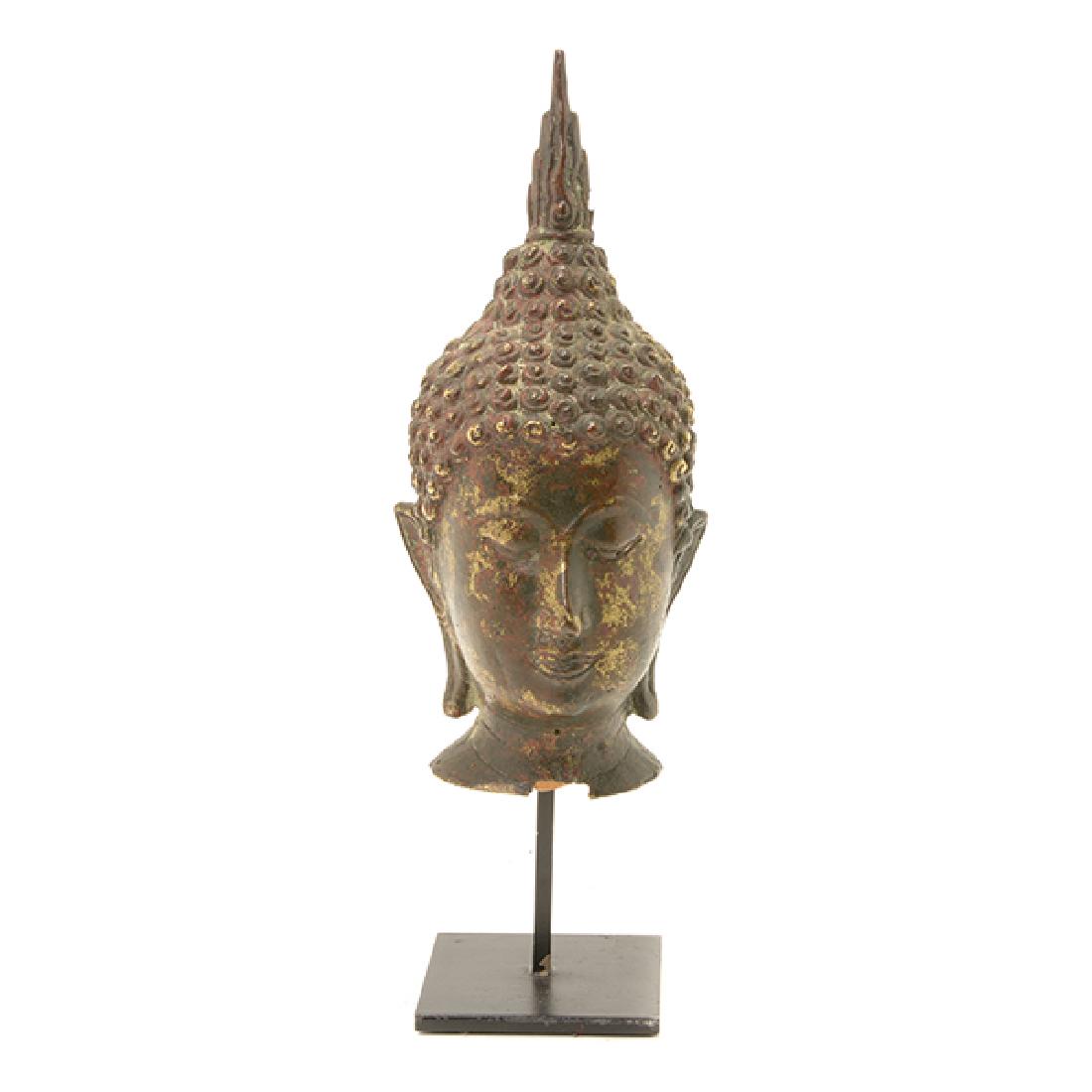 A Thai Sukhothai Style Gilt Bronze Head of Buddha, 19th (1 of 6)