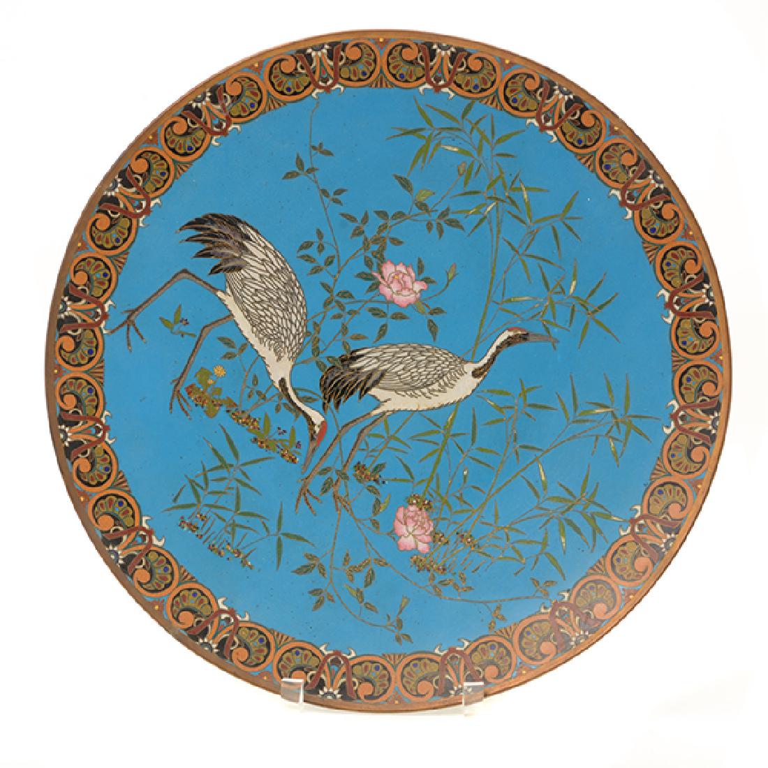 A Japanese CloisonnÈ Enamel Charger, Meiji Period (1 of 6)