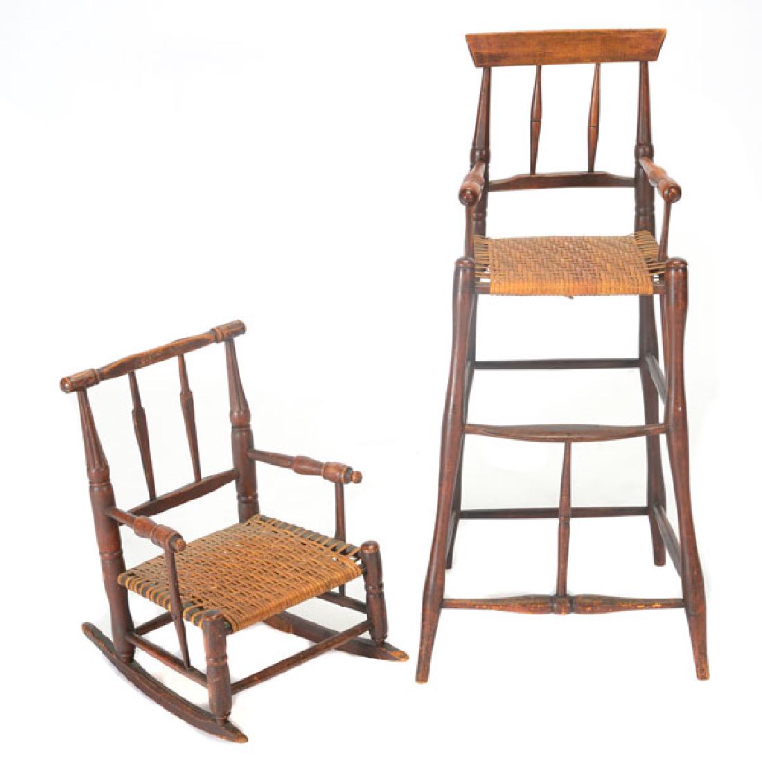 Two Connecticut Federal Painted Child's Highchair and (1 of 5)