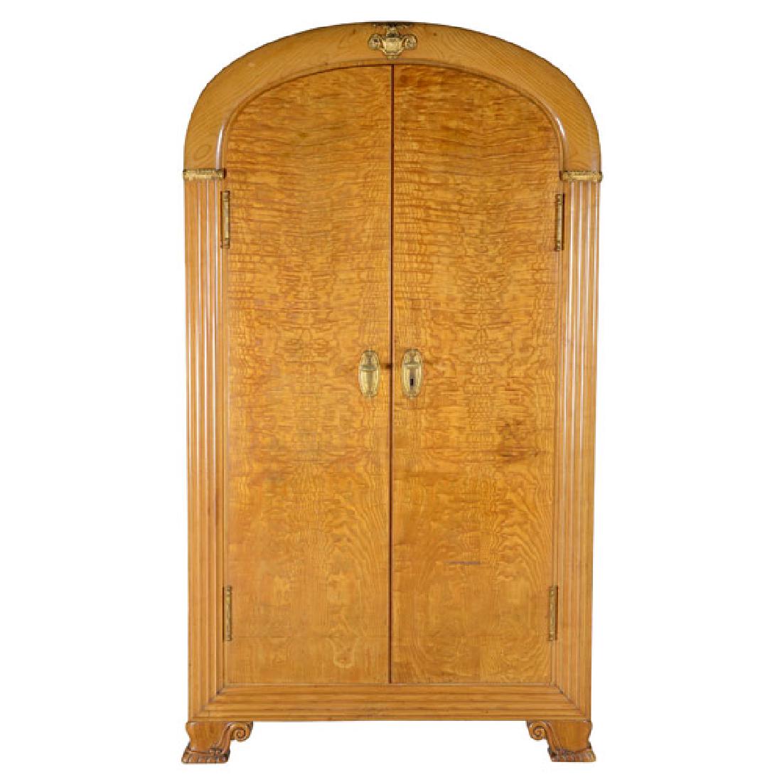 Art Deco Gilt Bronze Mounted Maple Armoire (1 of 7)
