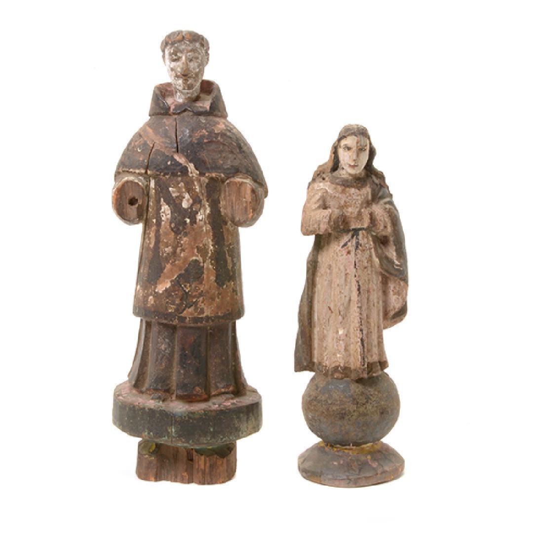 Two Polychromed Spanish Colonial Santos Figures (1 of 10)