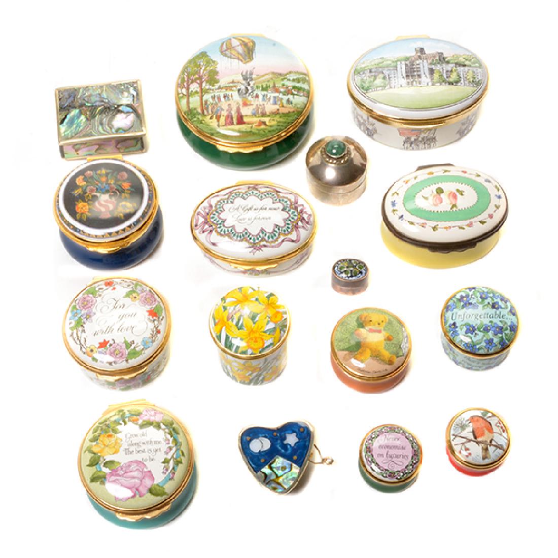 Collection of Porcelain Enameled Boxes (1 of 9)