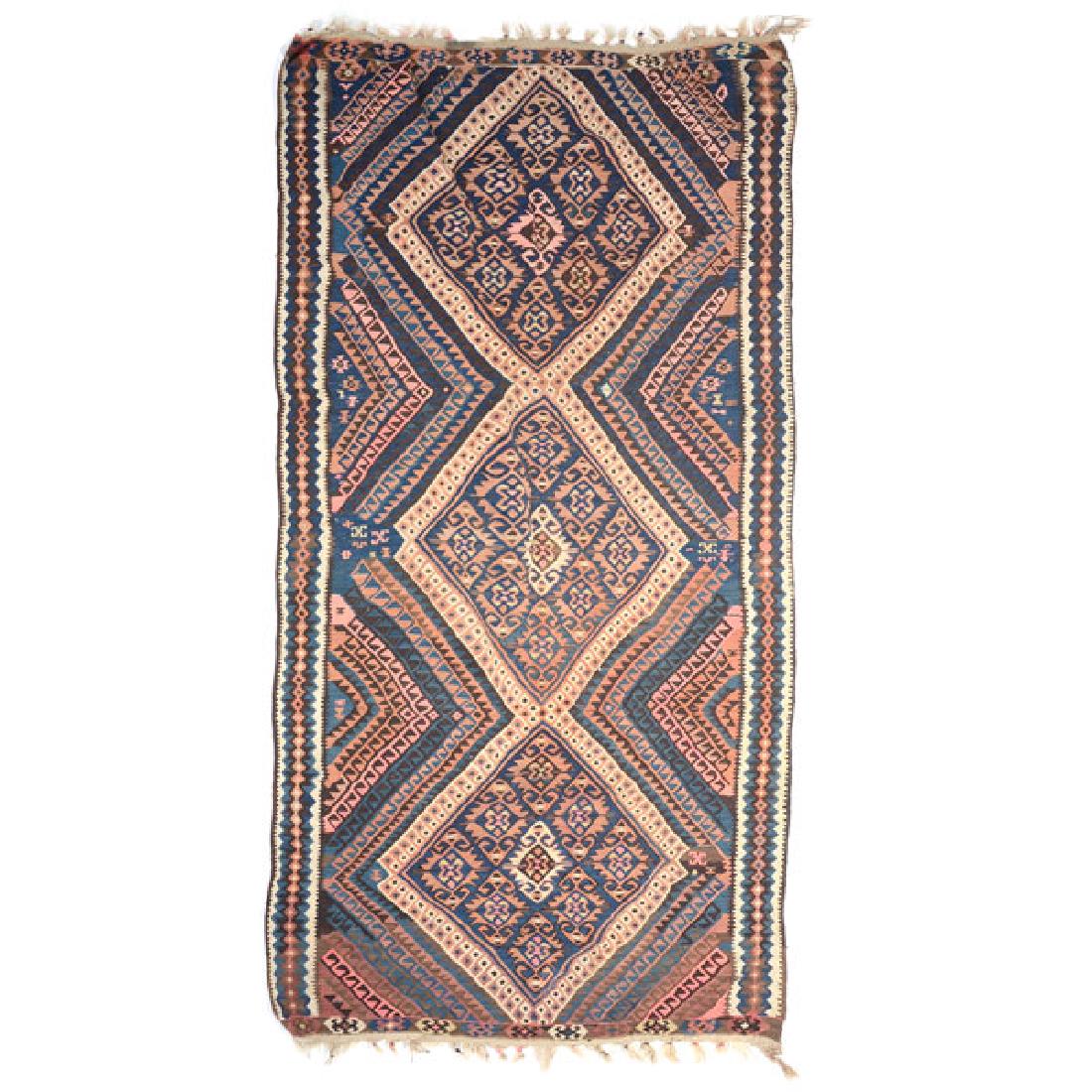 Qasqai Kilim Carpet: 4 feet 8 inches x 9 feet 11 inches (1 of 4)