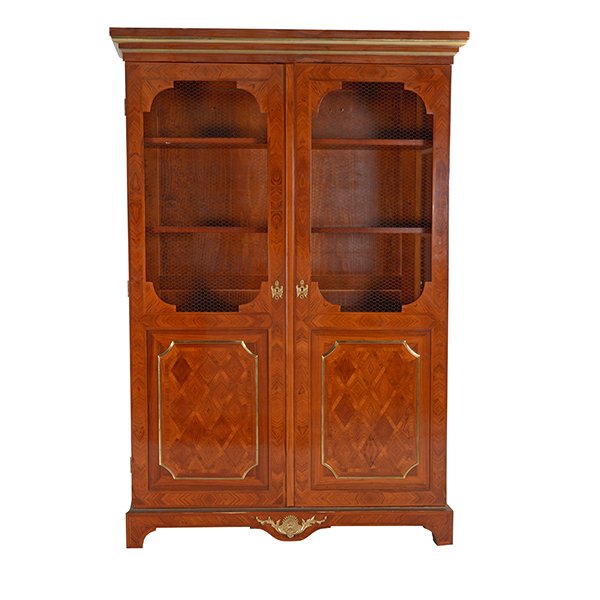 Contemporary French Style Inlaid Bookcase (1 of 8)