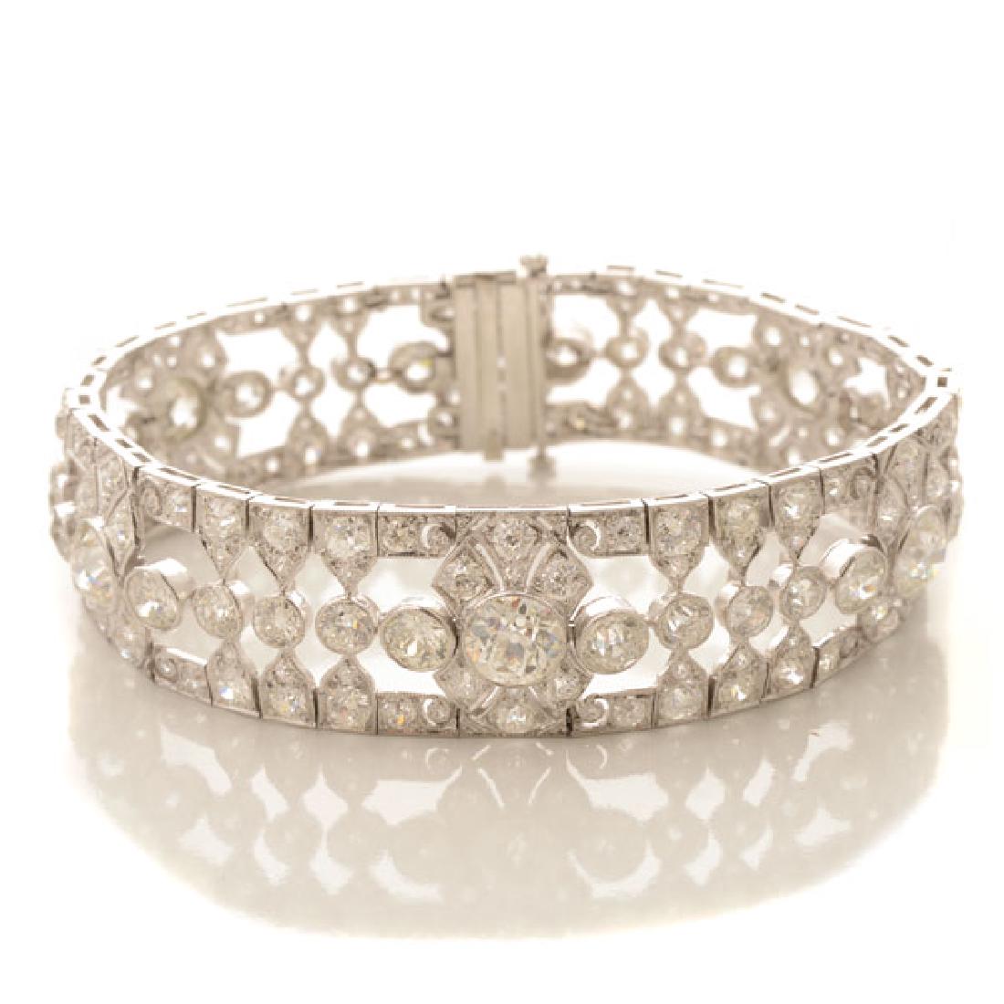 Edwardian Diamond, Platinum Bracelet. (1 of 4)