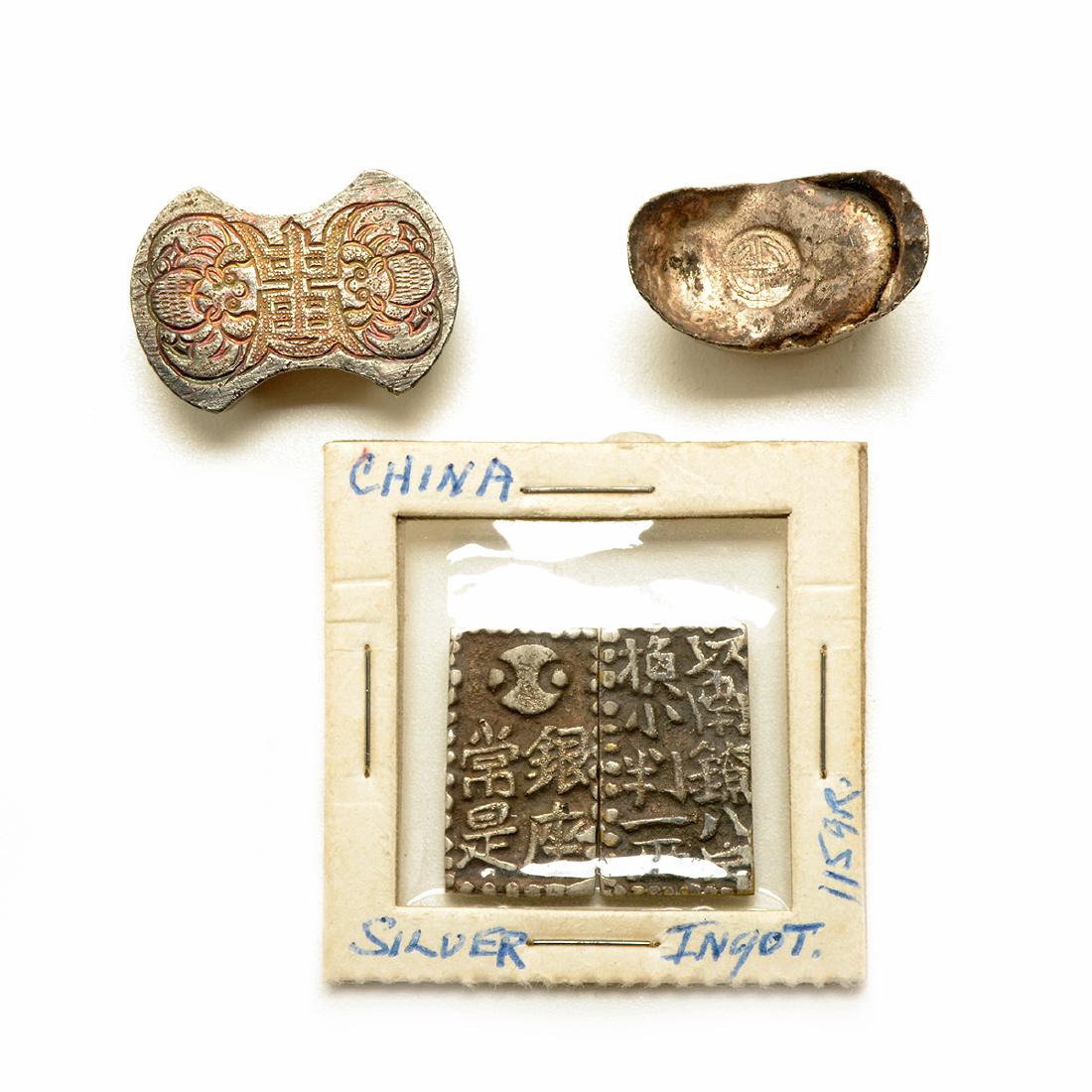 Lot of Four Chinese Silver Ingots (1 of 4)