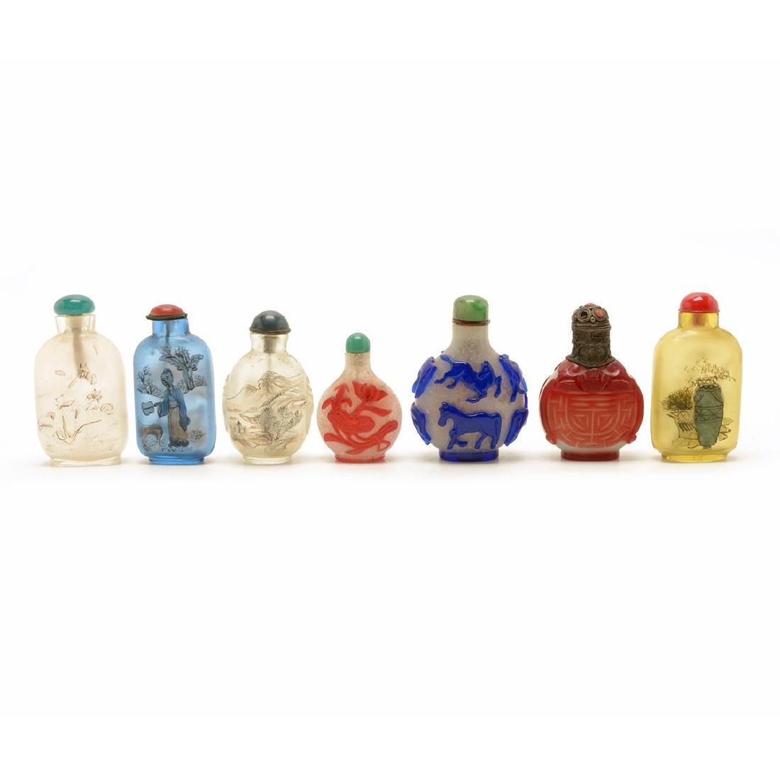 Seven Glass Snuff Bottles, Early 20th Century (1 of 9)