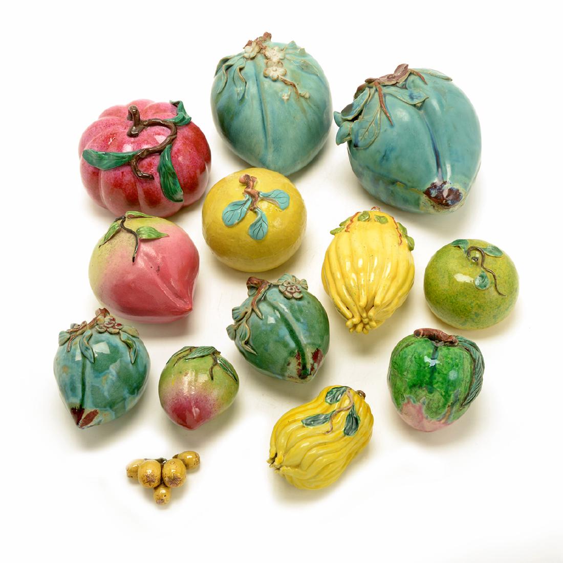 13 Famille Rose Porcelain Models of Food, Republic (1 of 10)