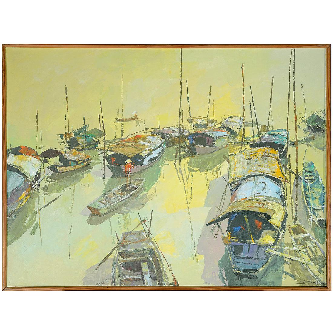 Le Minh (b. 1968): Boats (1 of 5)