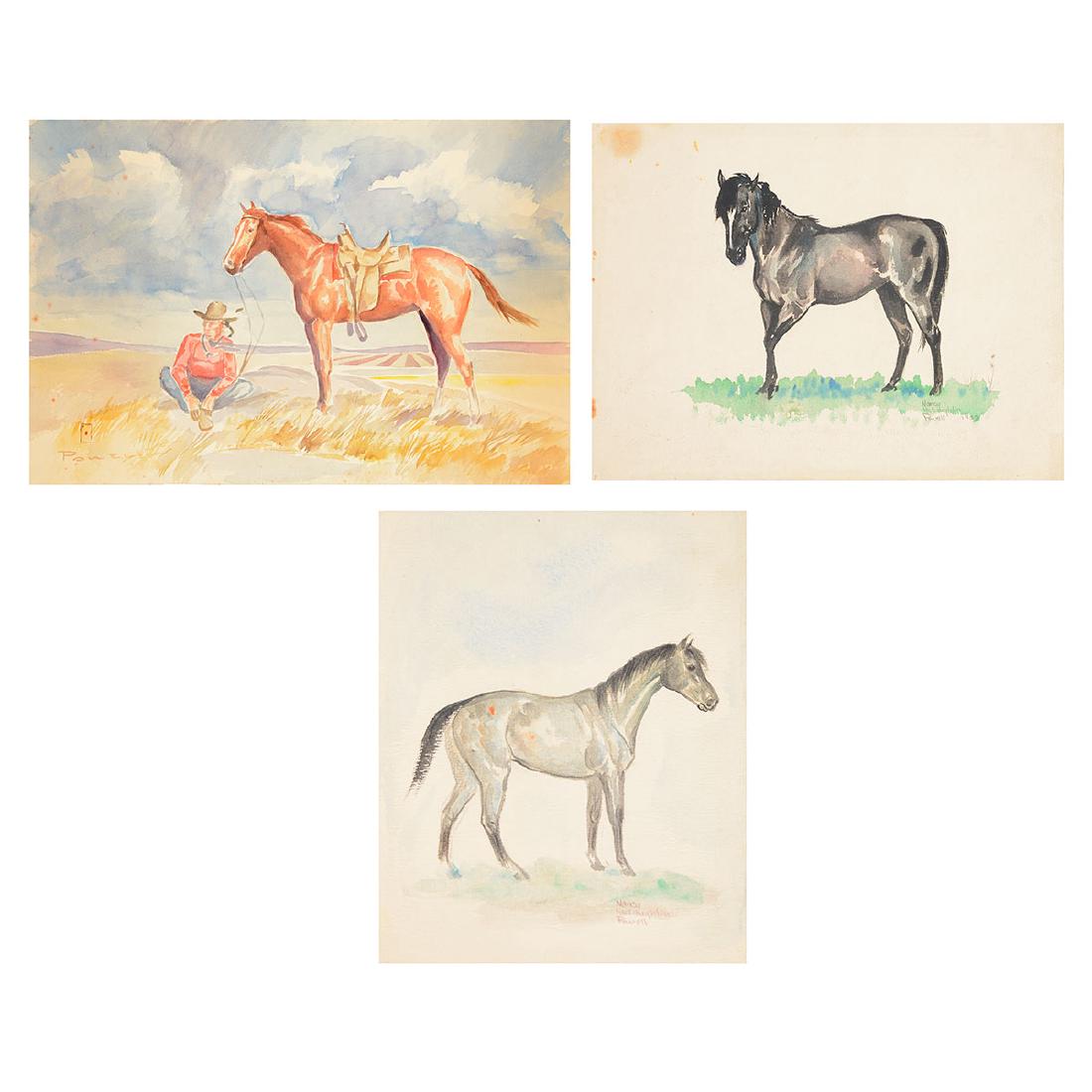 Ace and Nancy Powell 3 "Western Scenes" watercolor (1 of 9)