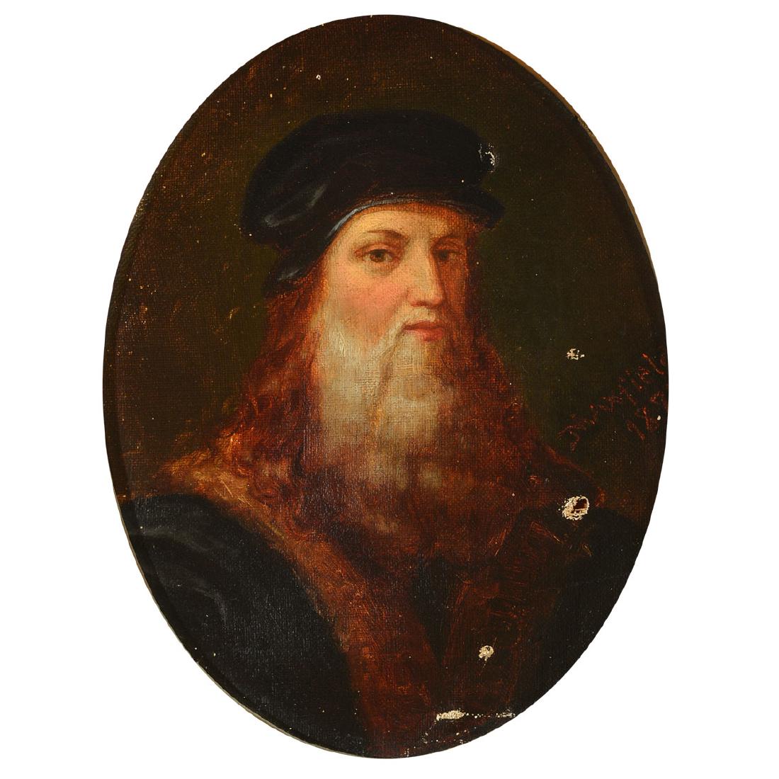 James E. Maxfield "Portrait of a Renaissance Man" oil (1 of 5)