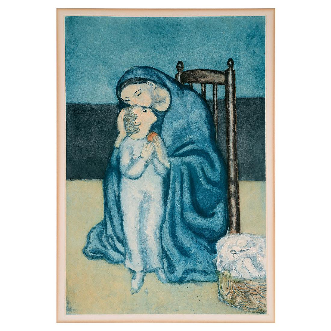 Jacques Villon "MaternitÃˆ" aquatint in color (1 of 6)