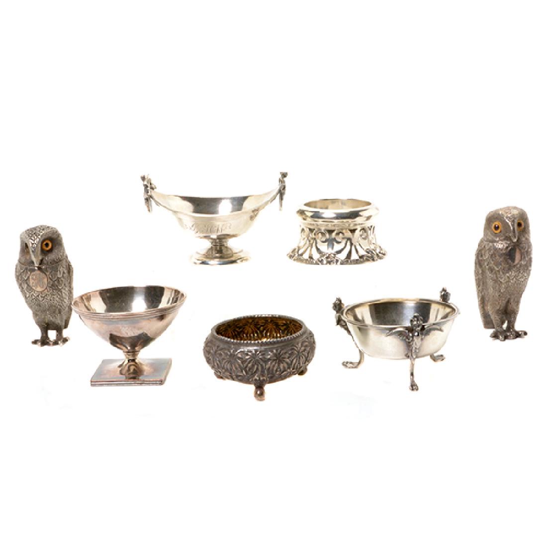 Collection of Silver Salt Cellars and Shakers (1 of 10)