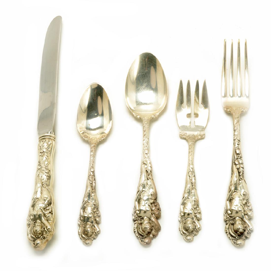 Reed & Barton "Love Disarmed" Sterling Flatware Service (1 of 7)
