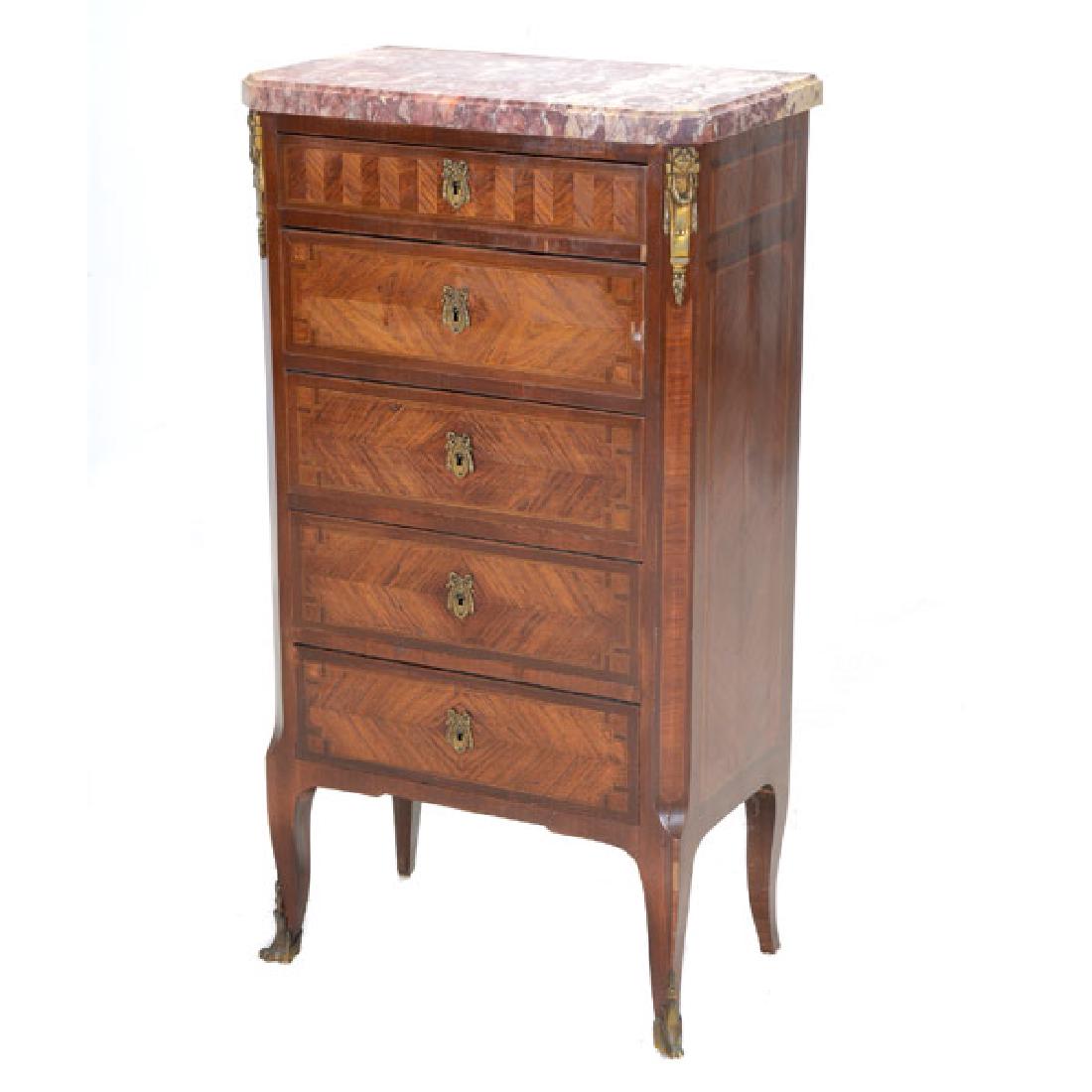 Louis XVI Style Marquetry Commode (1 of 5)