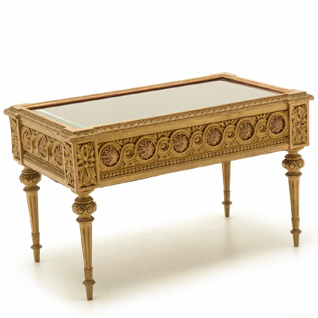 Louis XIV Style Gilt Wood Miniature Vitrine (1 of 8)