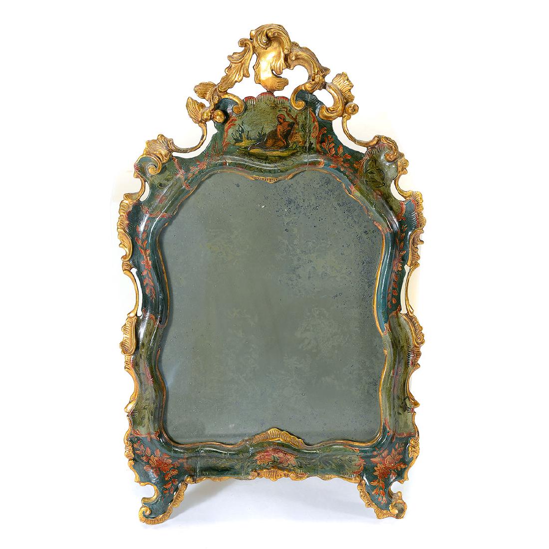 Chinoiserie Lacquered Gilt Mirror (1 of 4)