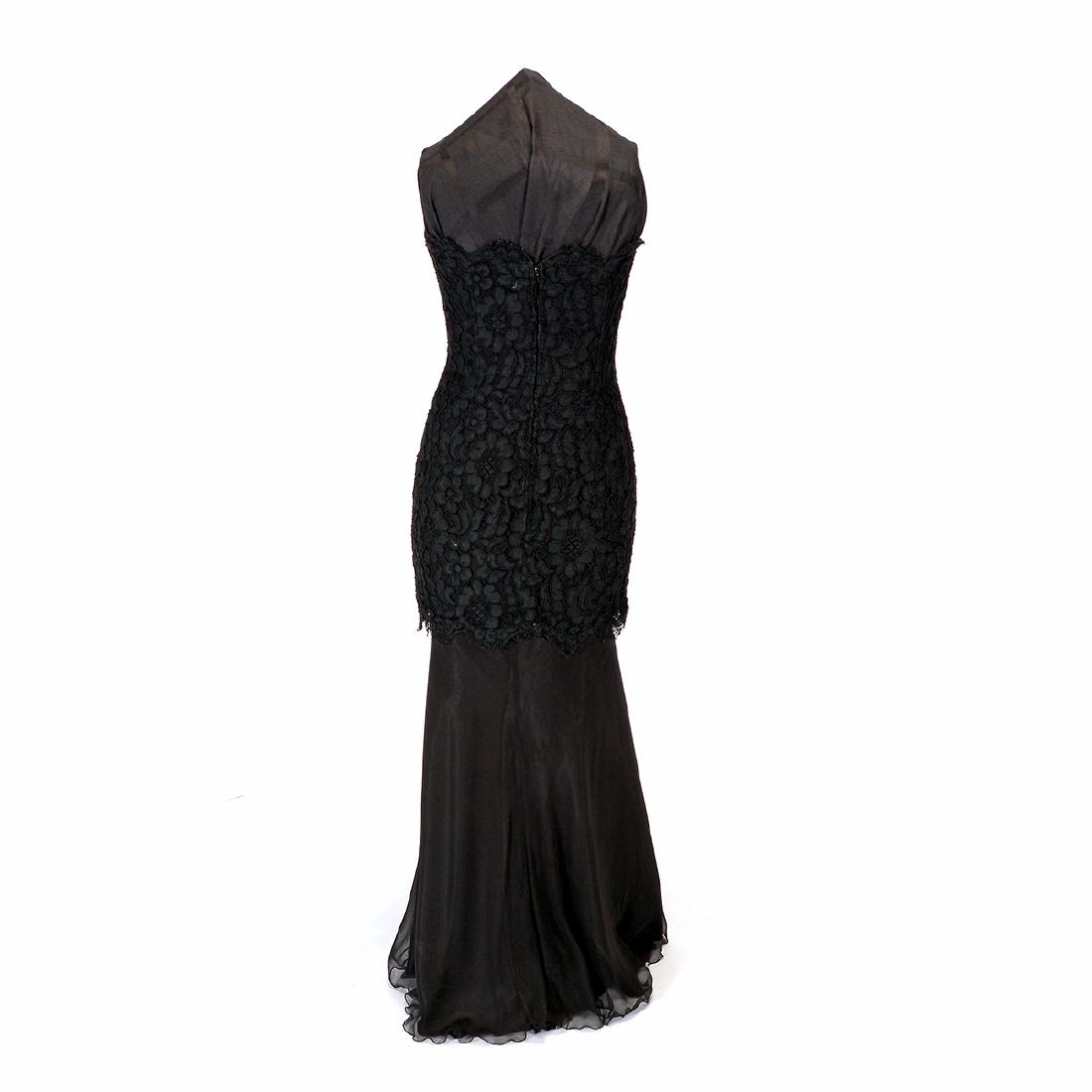 Chanel Black Lace Evening Gown (1 of 5)