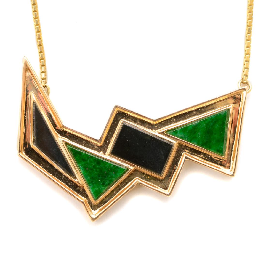 Jade, 14k Yellow Gold Necklace. (1 of 4)