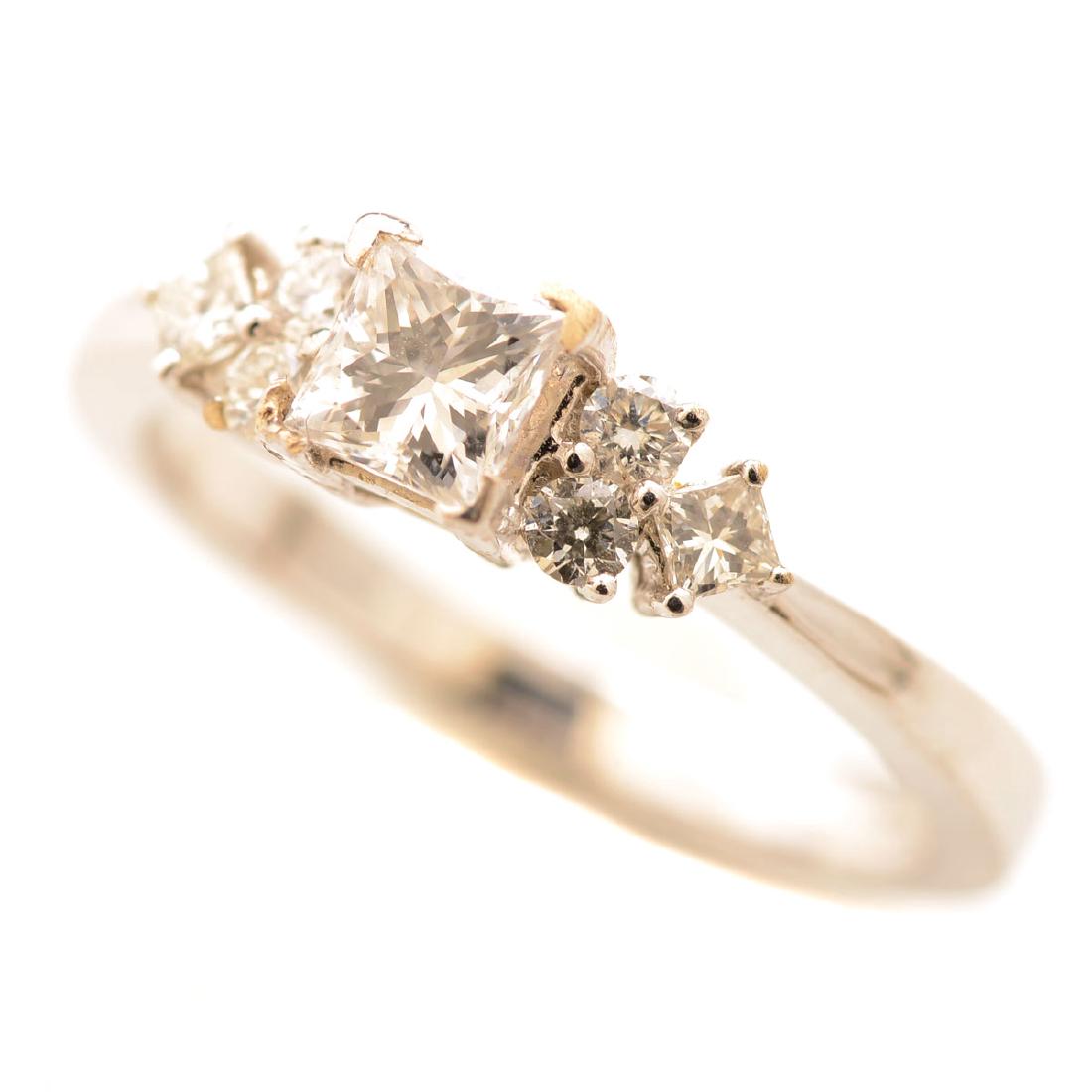 Diamond, 18k White Gold Ring. (1 of 4)