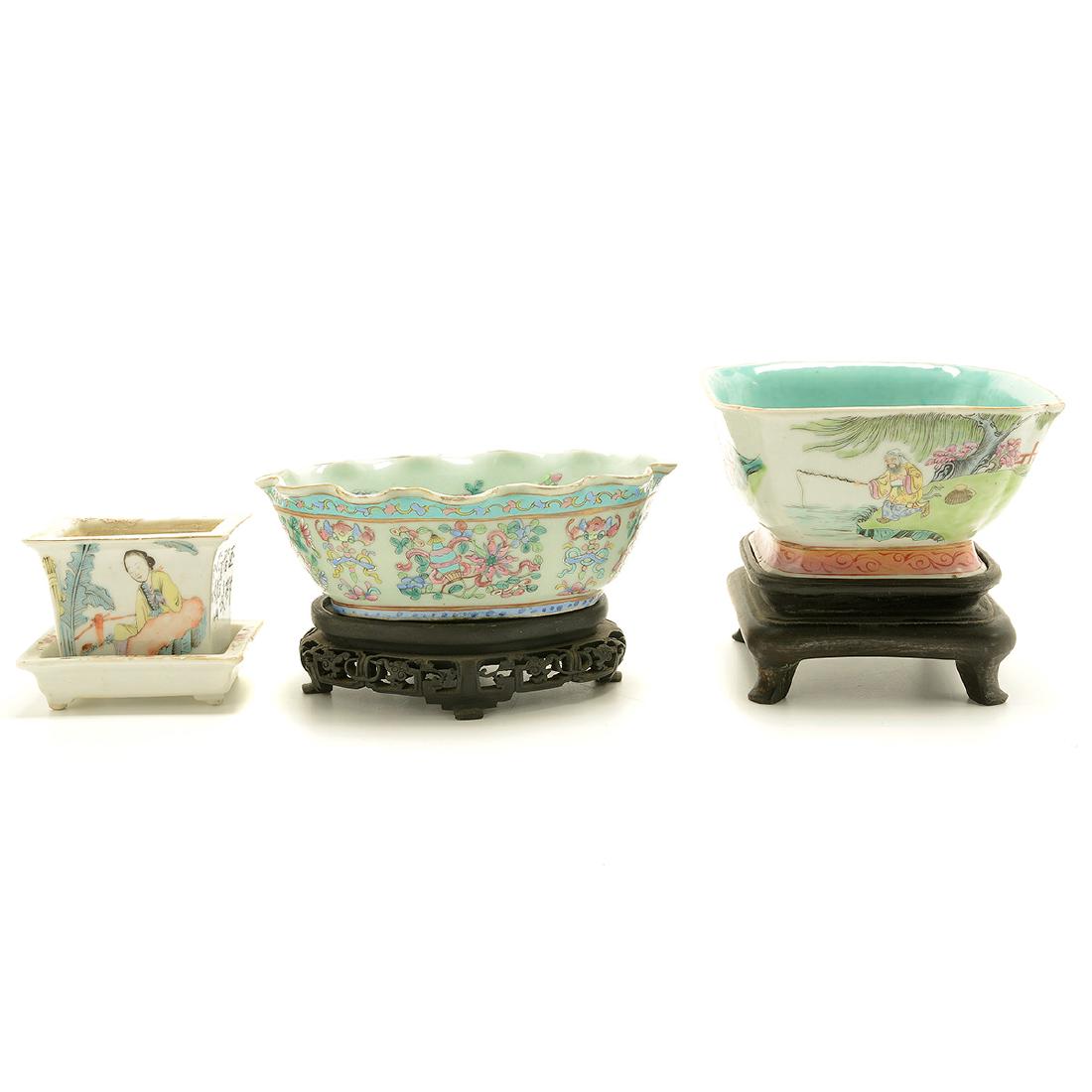 Three Famille Rose Porcelains (1 of 10)