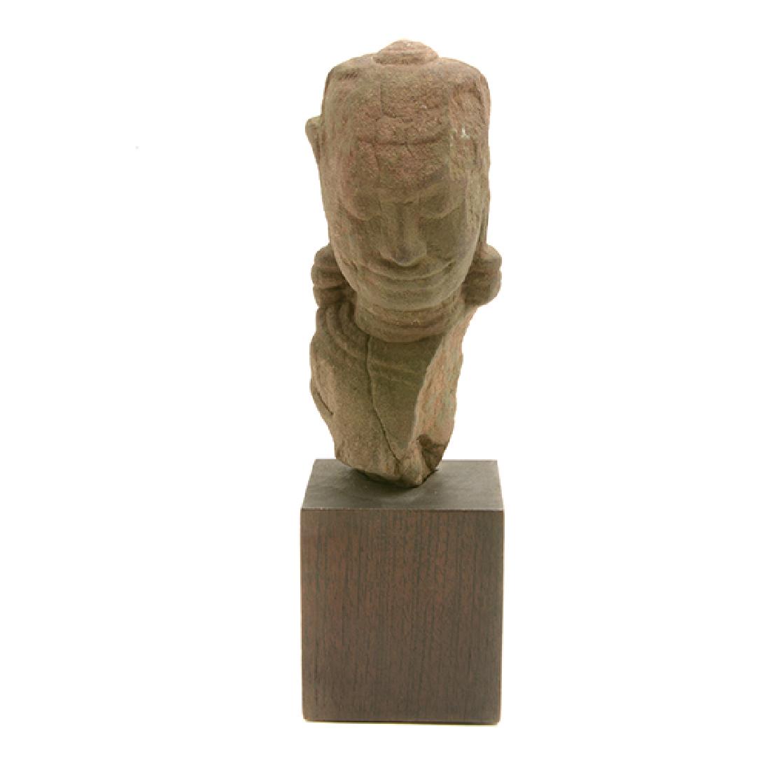 Khmer Sandstone Bust of Uma, Angkor Period (1 of 6)