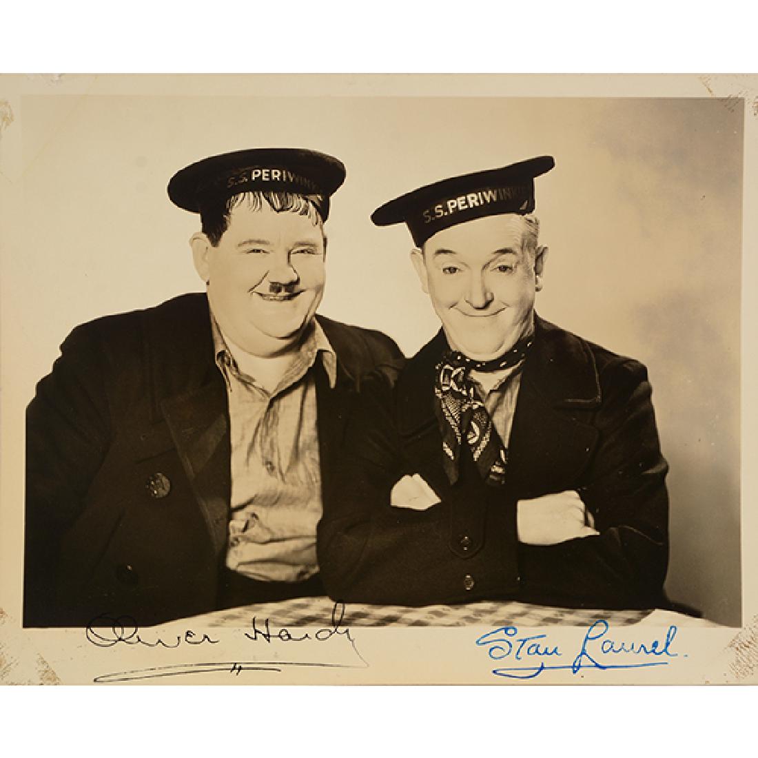 Stan Laurel and Oliver Hardy autographed photograph (1 of 6)