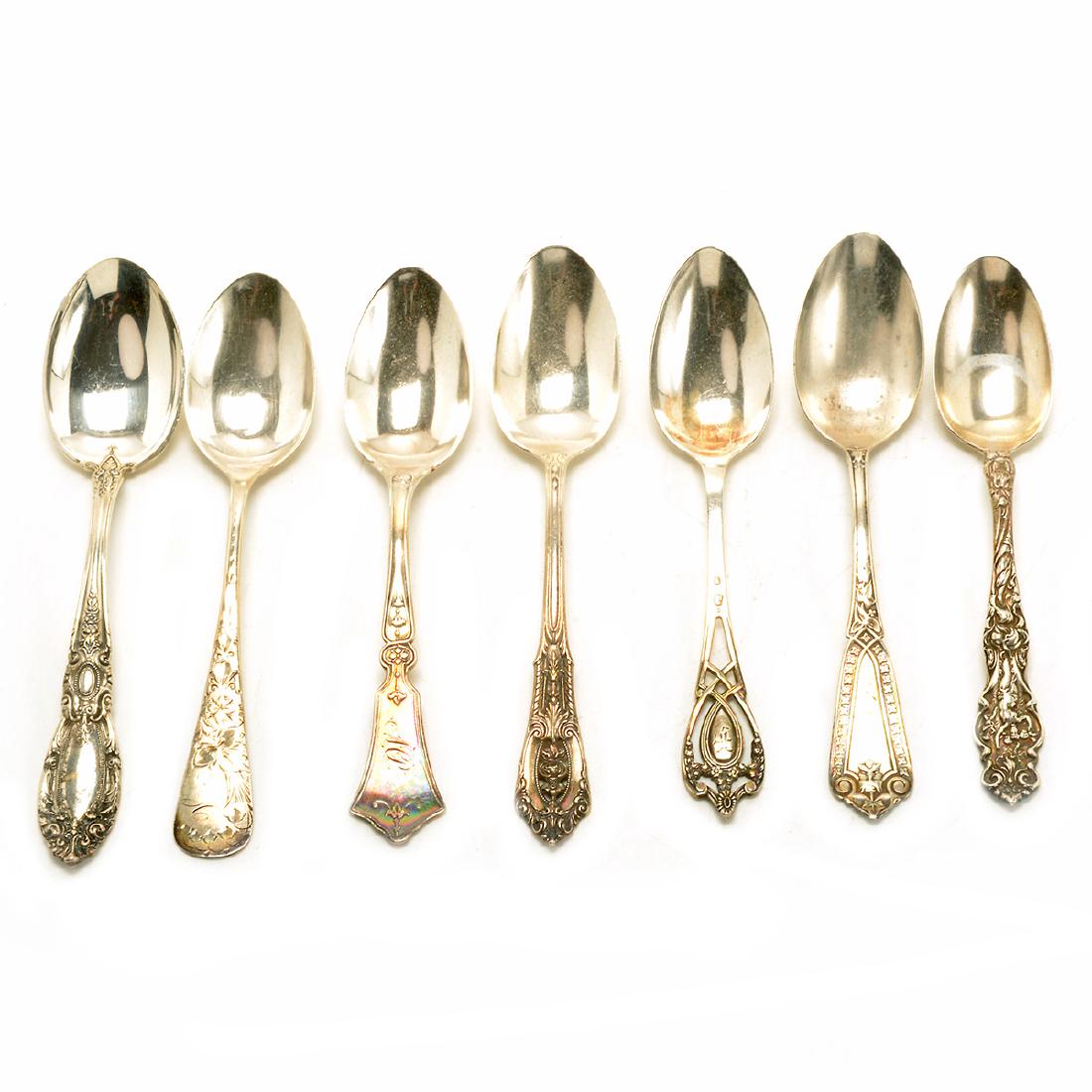 Collection of Sterling Gilt Tea and Fruit Spoons (1 of 6)