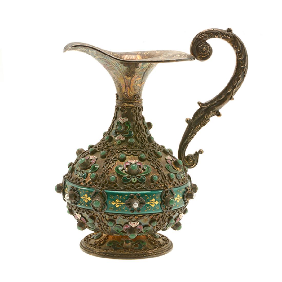 Italian Cabochon Encrusted and Enameled Sterling Silver (1 of 10)