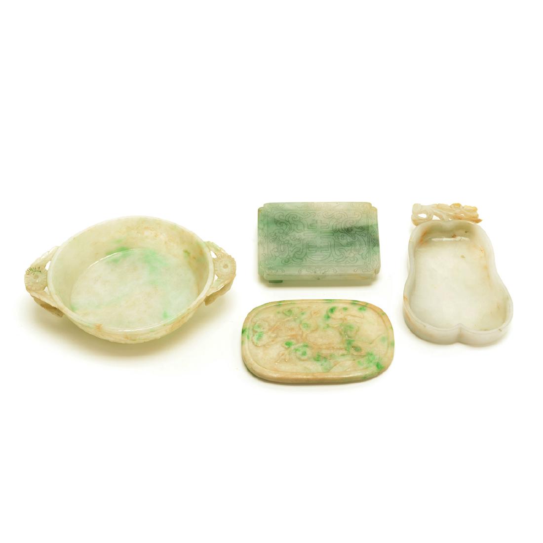Four Jadeite Carvings, Late Qing Dynasty (1 of 10)