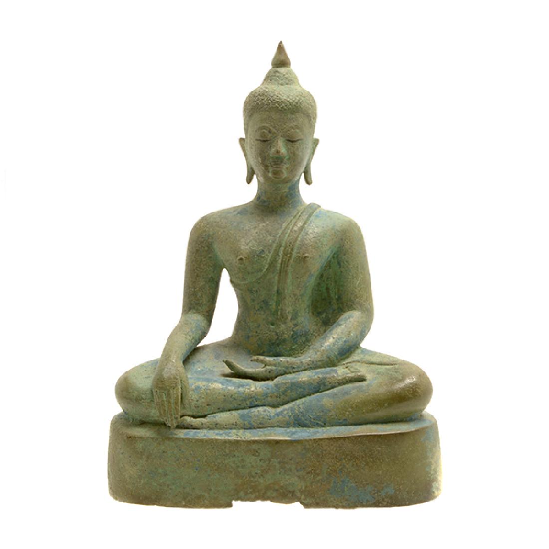Thai Bronze Figure of Buddha, Sukhothai Period (15th (1 of 7)