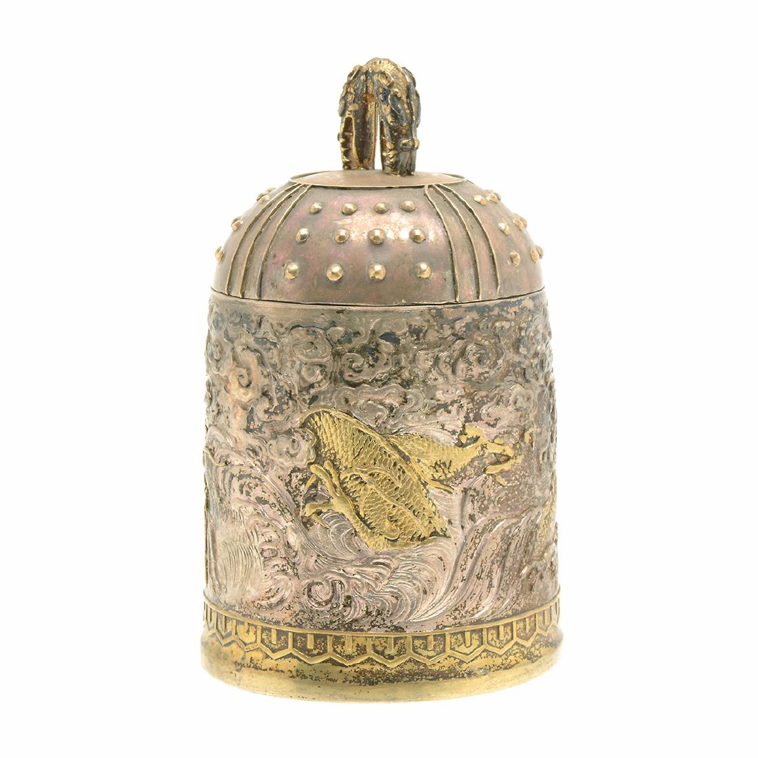Gilt Silver Covered Container, Meiji Period (1 of 10)