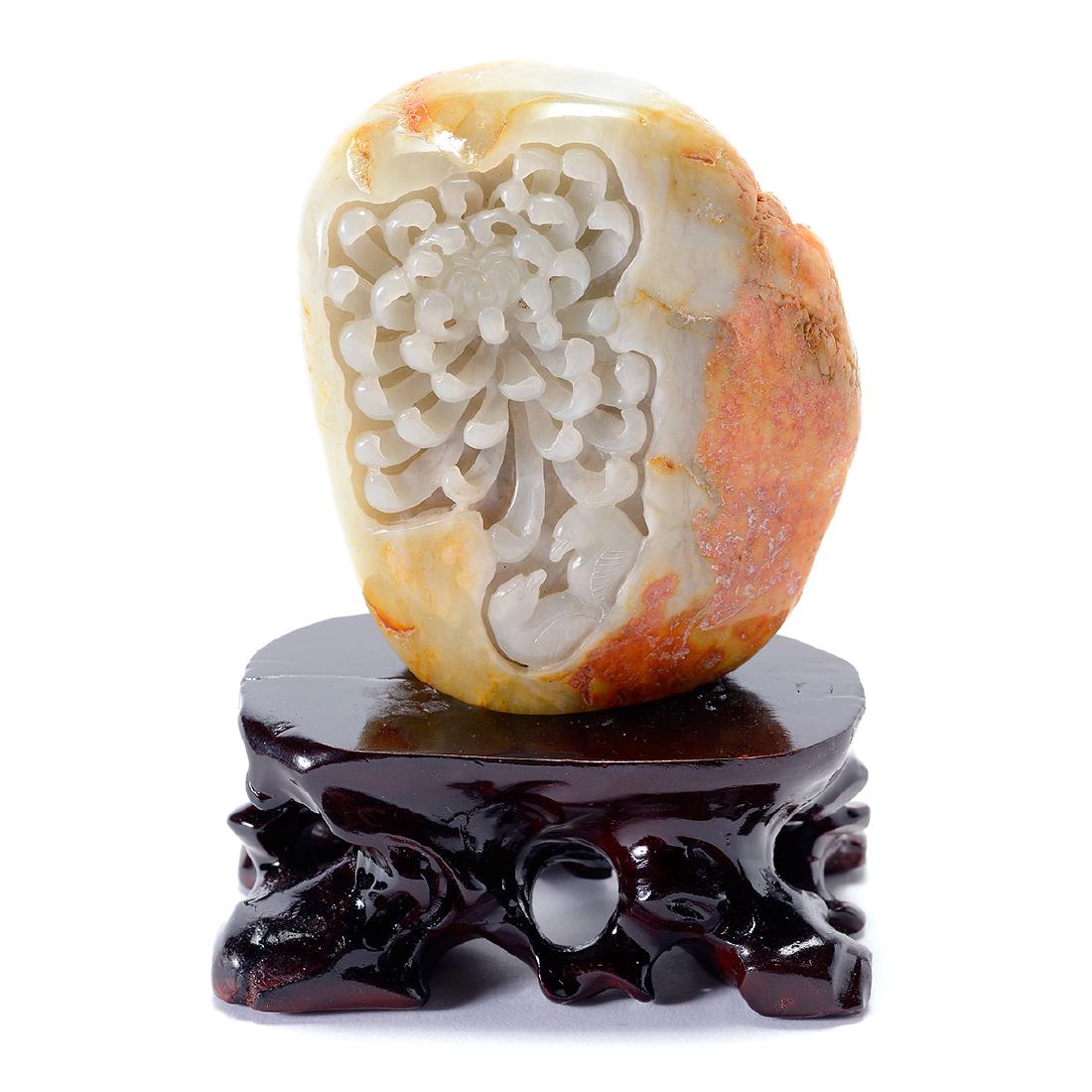 Russet White Jade Boulder Carving, 20th Century (1 of 5)