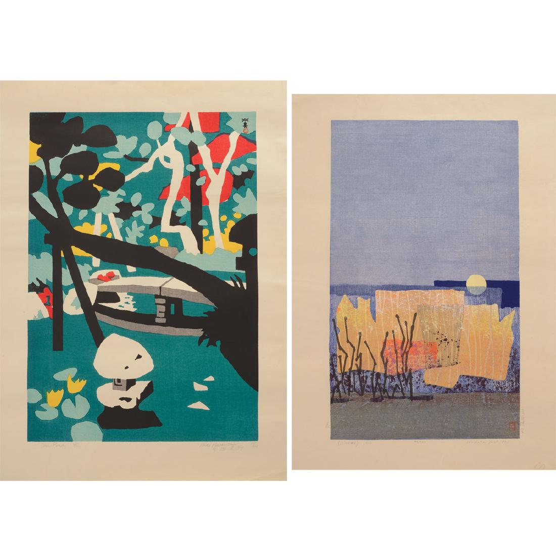 Hide Kawanishi & Hodaka Yoshida: Two Woodblock Prints (1 of 7)