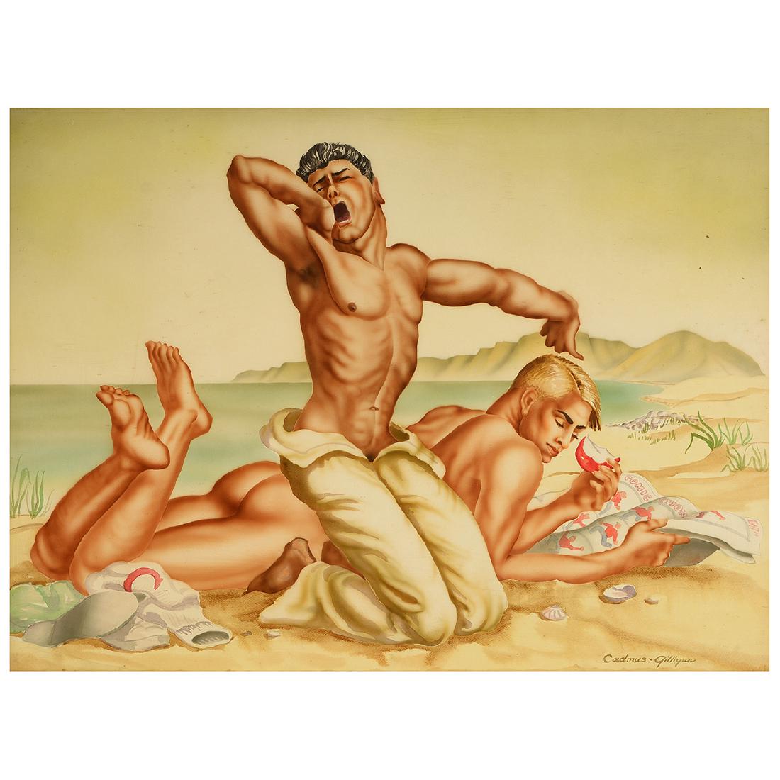 After Paul Cadmus "Two Boys on the Beach" airbrush on (1 of 5)